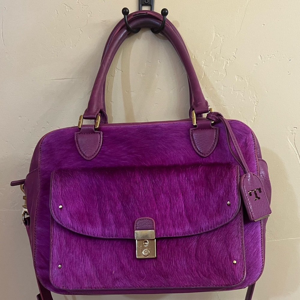 Tory Burch Priscilla Handbag leather with calf hair